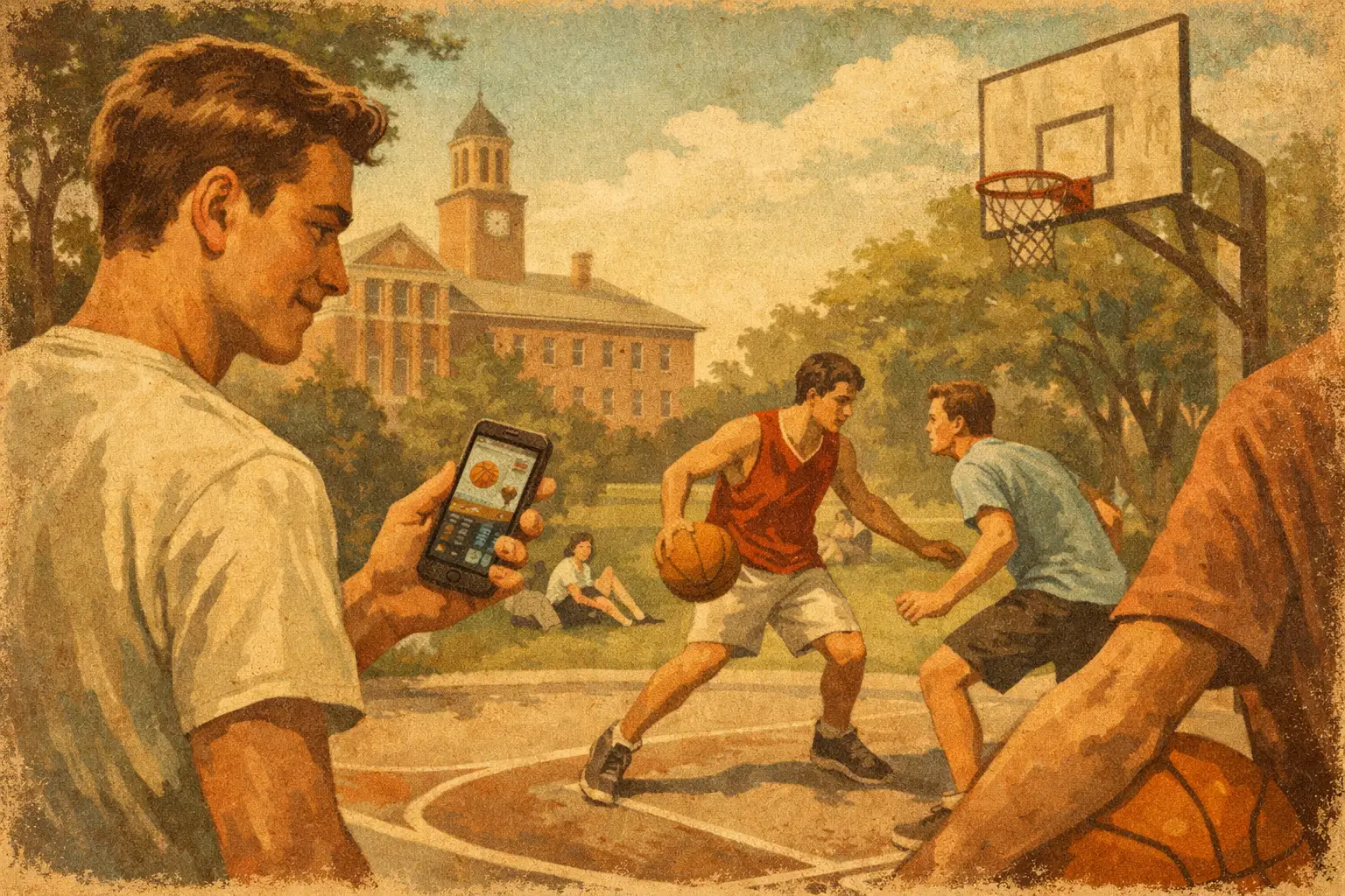 College Pickup Basketball App Example