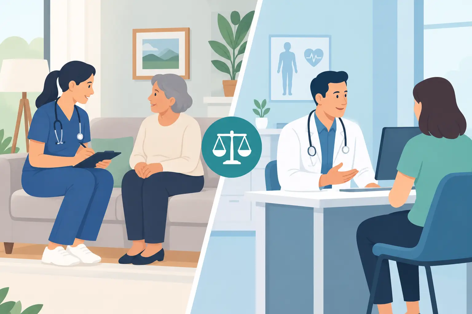 Home Visits Versus Clinic Appointments Compared