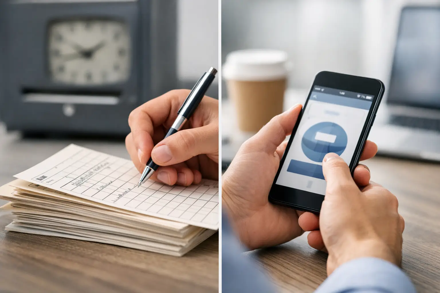 Paper Timecards vs Mobile Attendance
