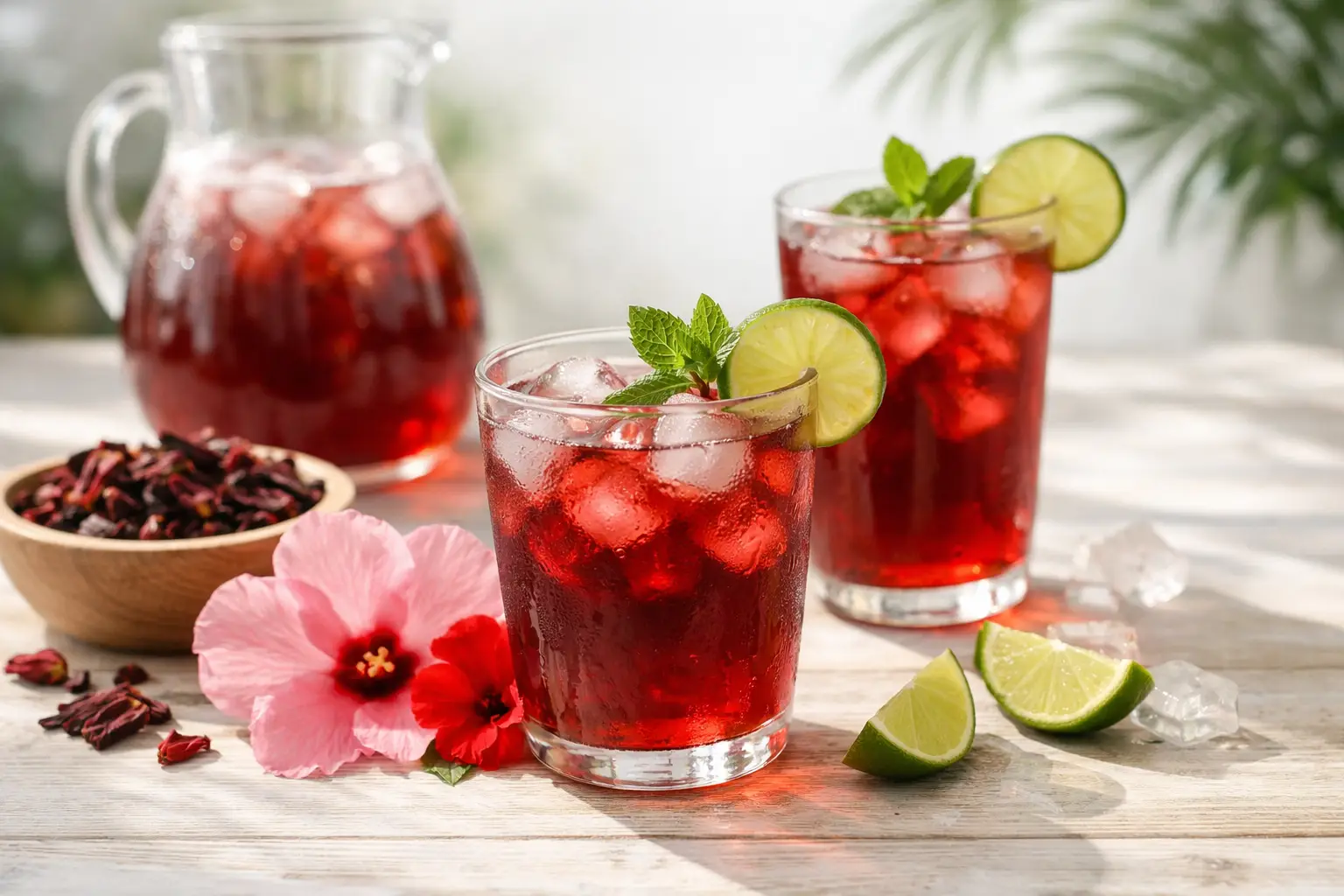Hibiscus ijsthee maken thuis voor warme dagen