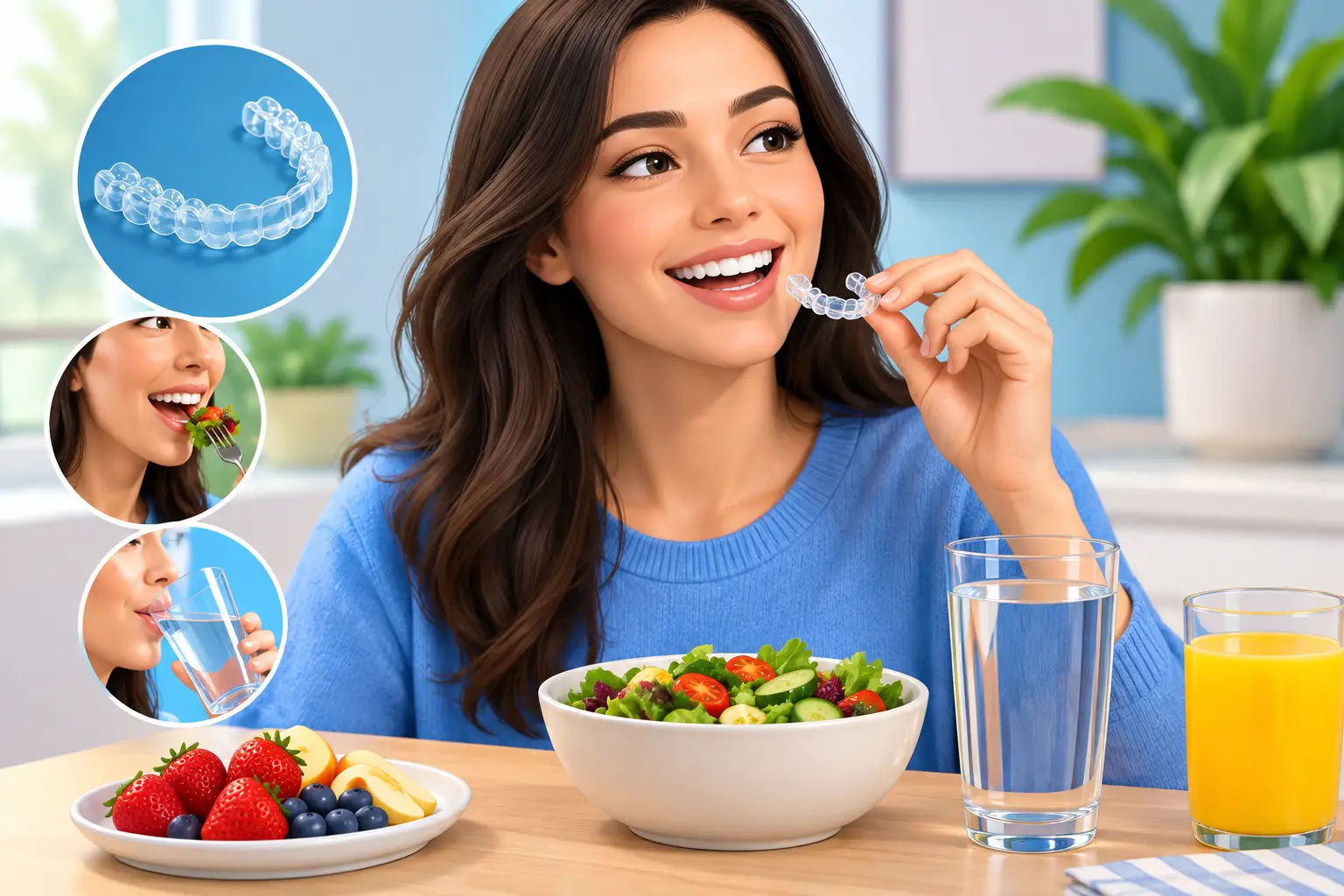 Can you eat and drink with Invisalign aligners?