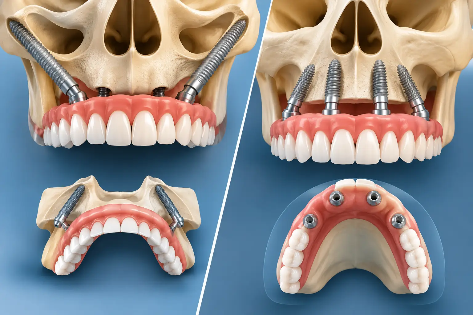 Zygomatic vs All-on-4 Implants: How They Differ
