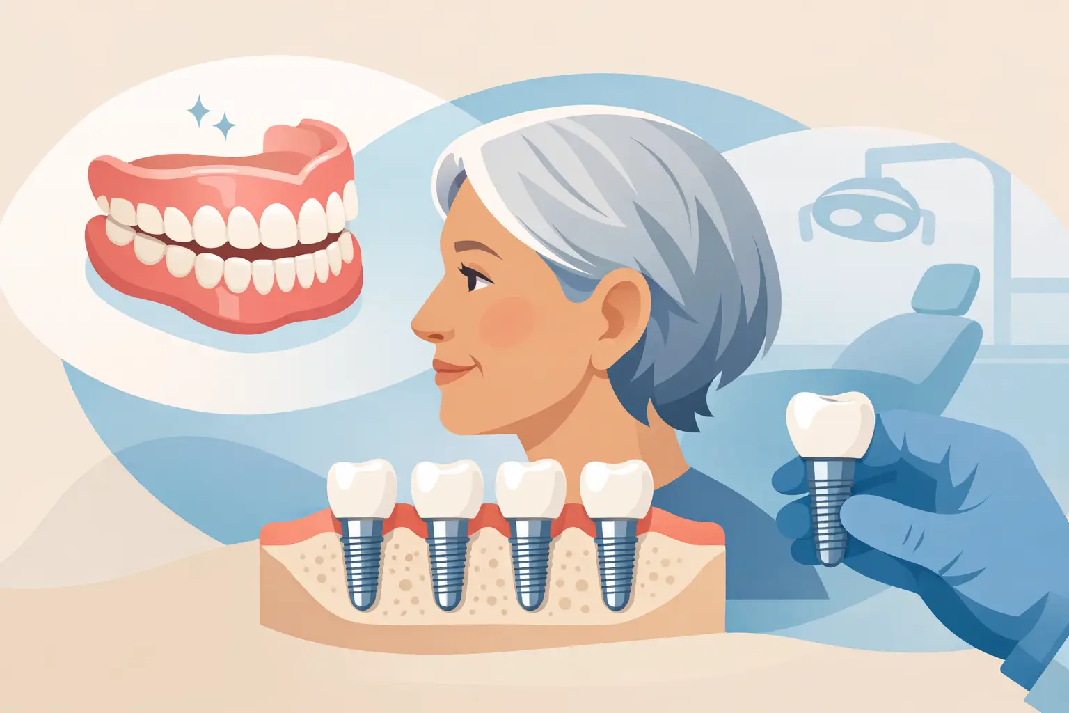 Can I Get Implants After Years of Dentures?