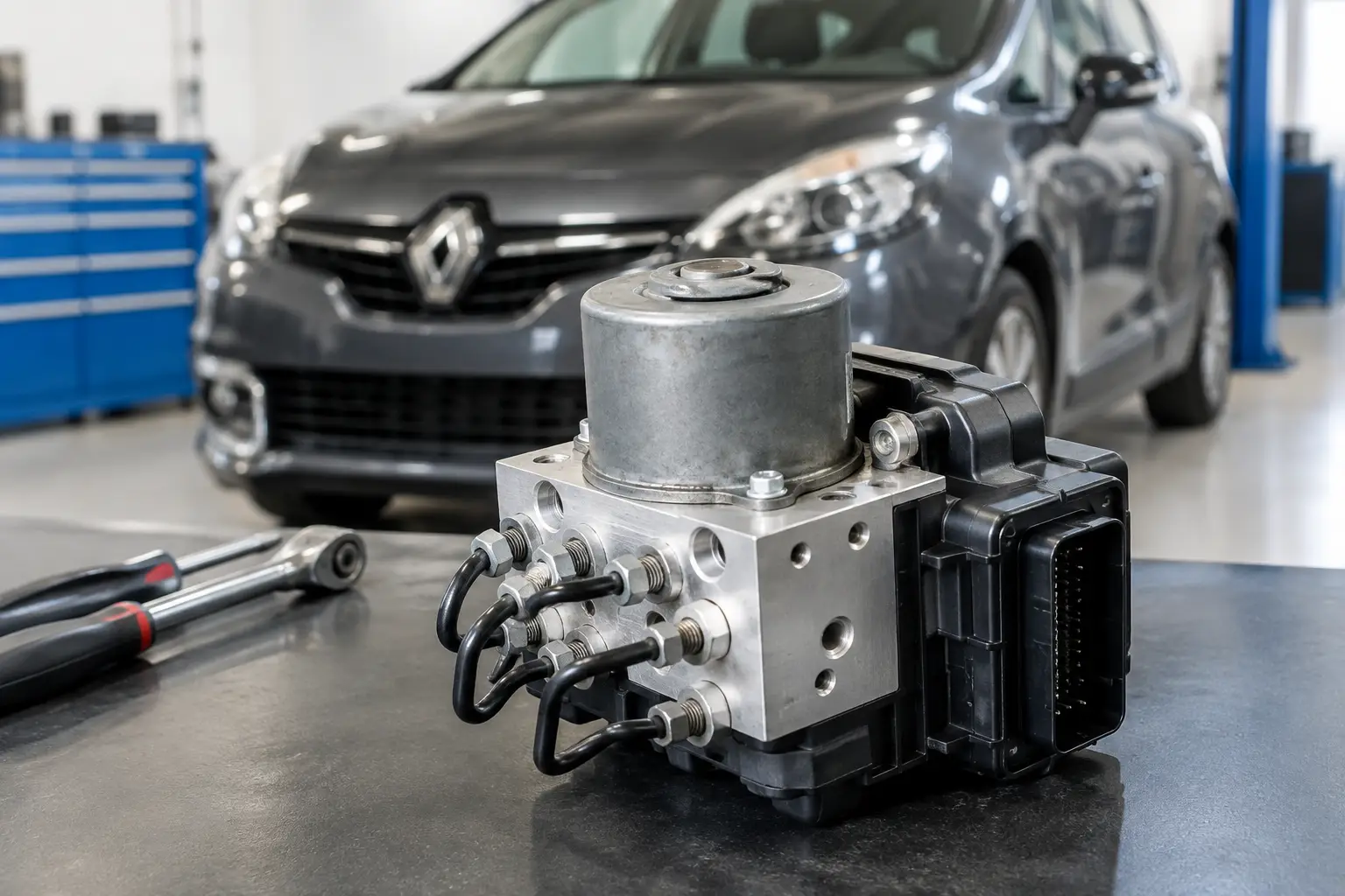Odblokowanie hydrauliki pompy ABS Renault Scenic III