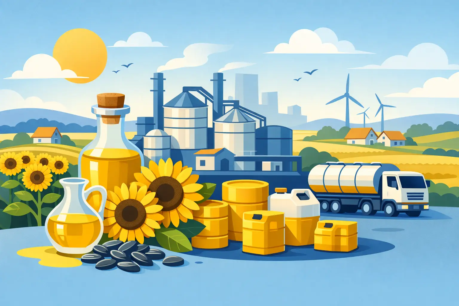Ukrainian Sunflower Oil Factory for B2B Supply
