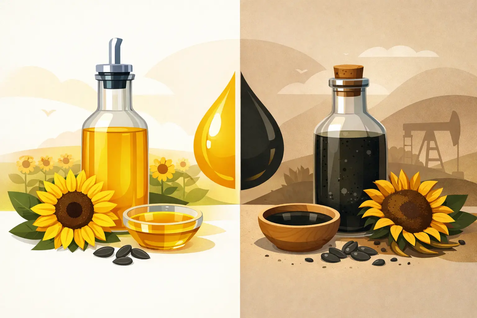 Refined vs Crude Sunflower Oil
