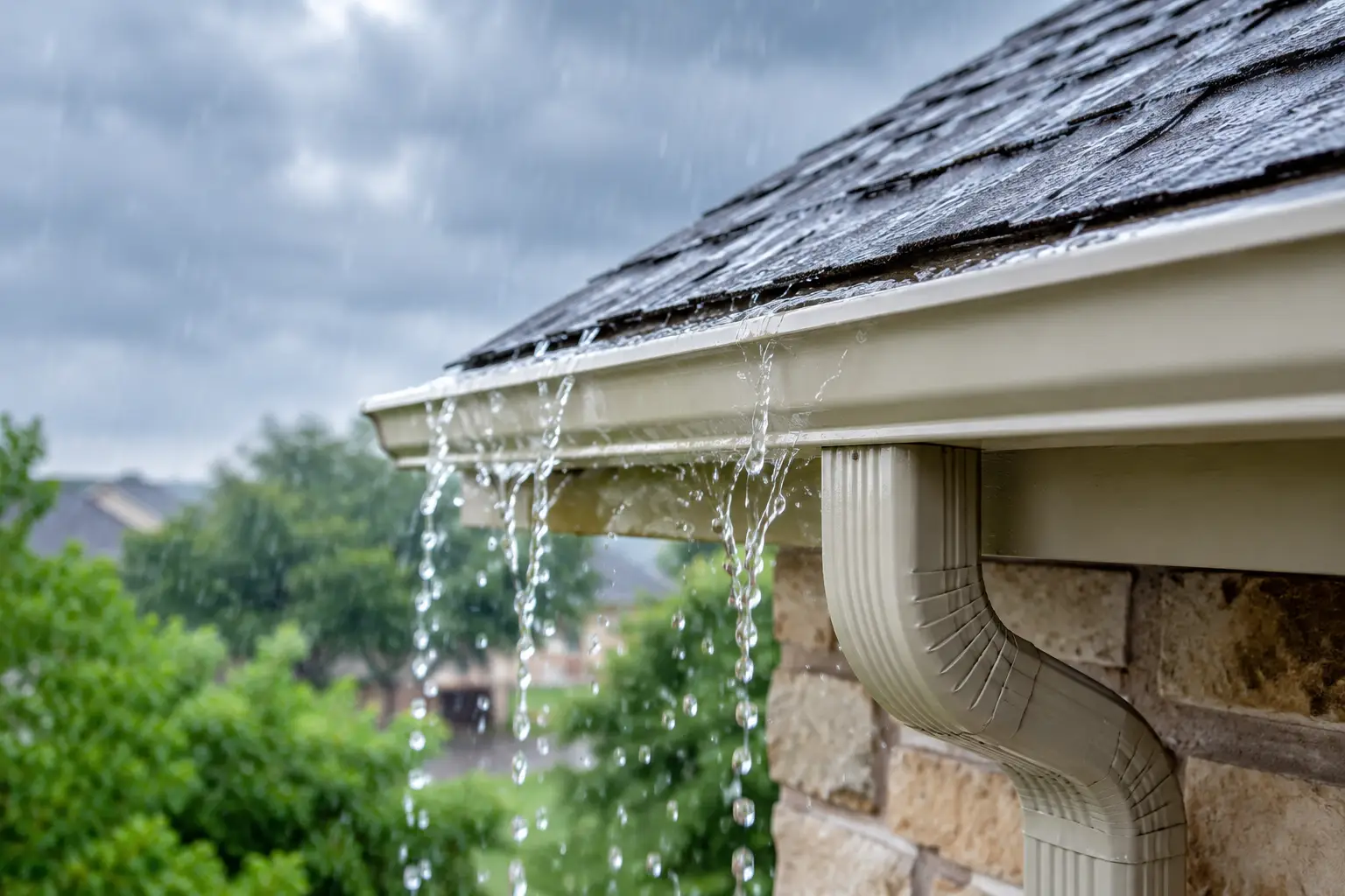 Seamless Gutters for Heavy Rain in North Texas