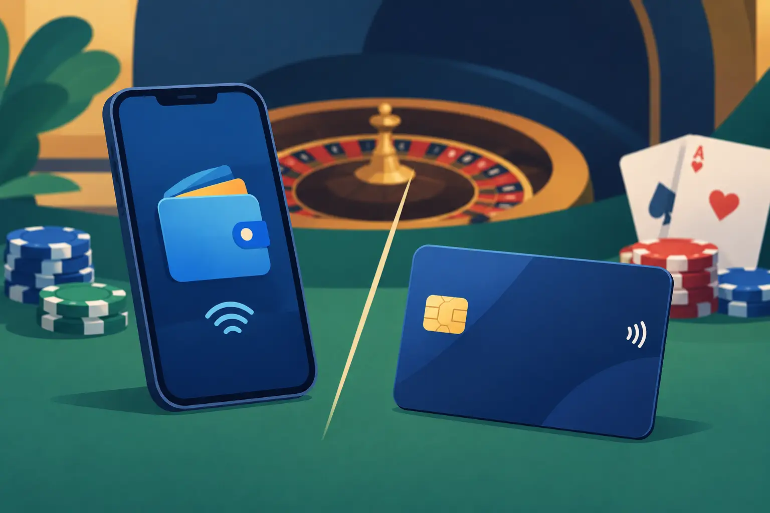 Portefeuille électronique ou carte bancaire casino ?