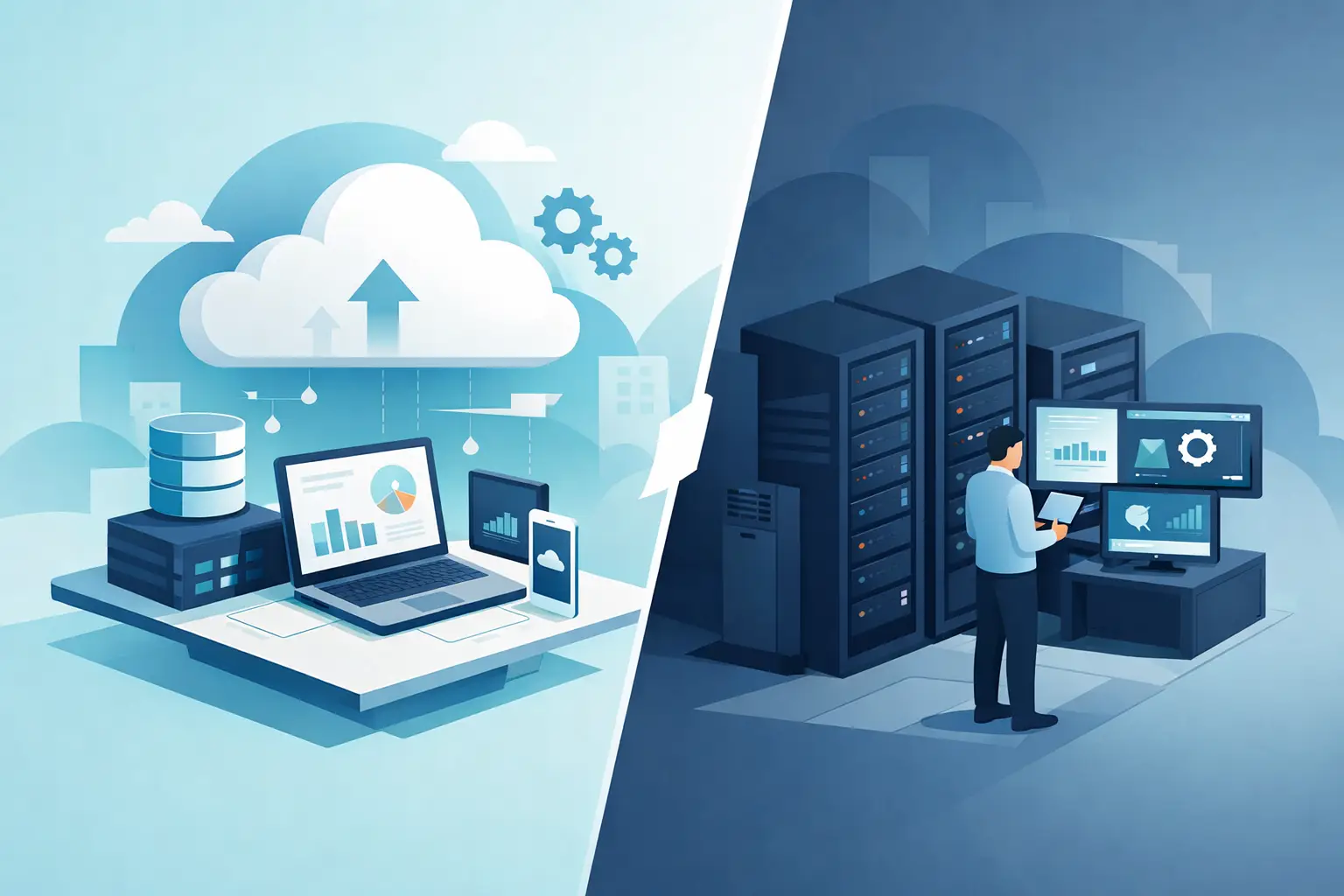 Nuvem vs servidor para ERP: qual compensa?