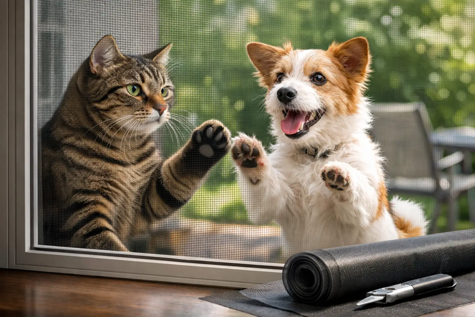Pet Resistant Window Screen Mesh for Active Homes