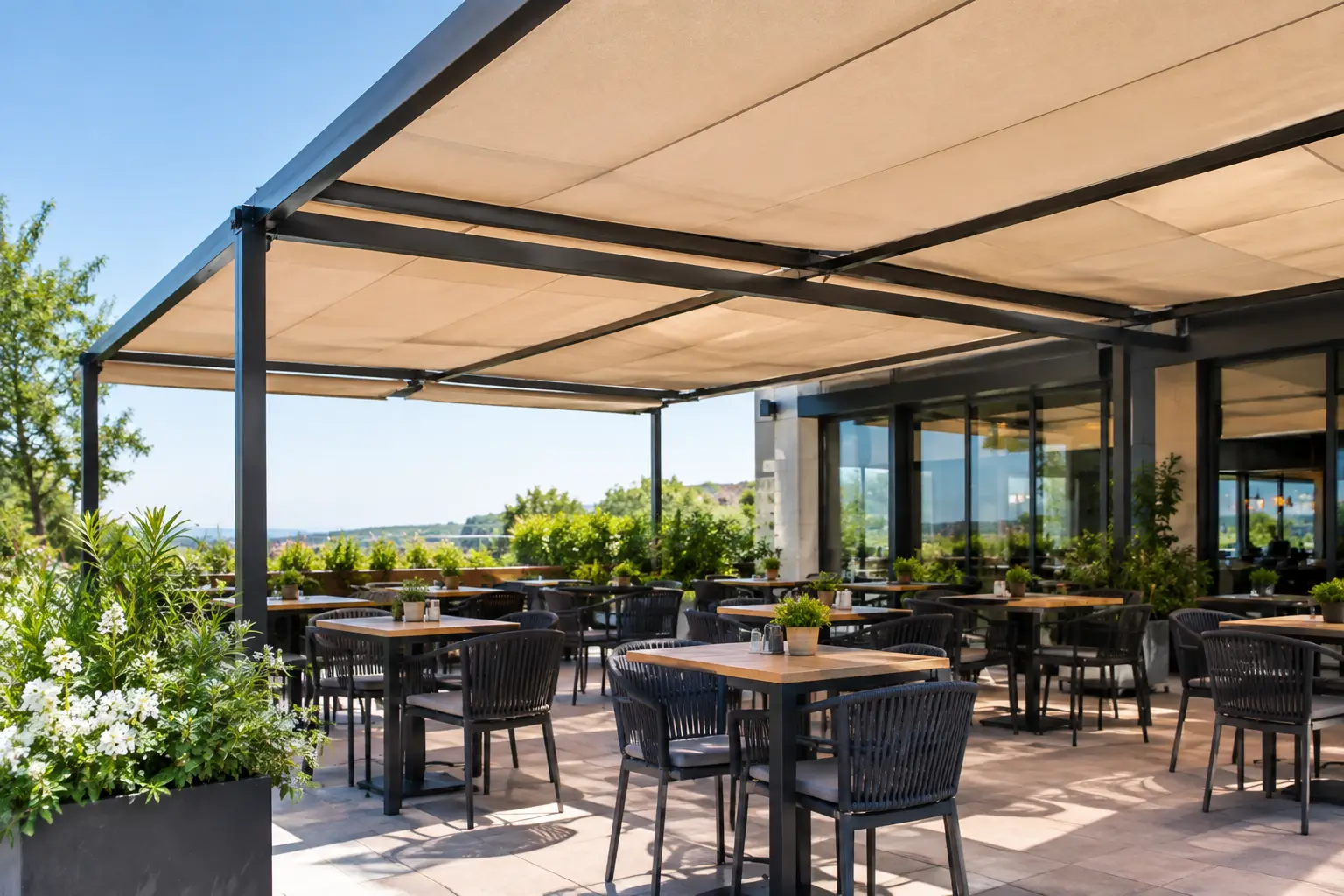 Restaurant Shade Installations That Work Harder