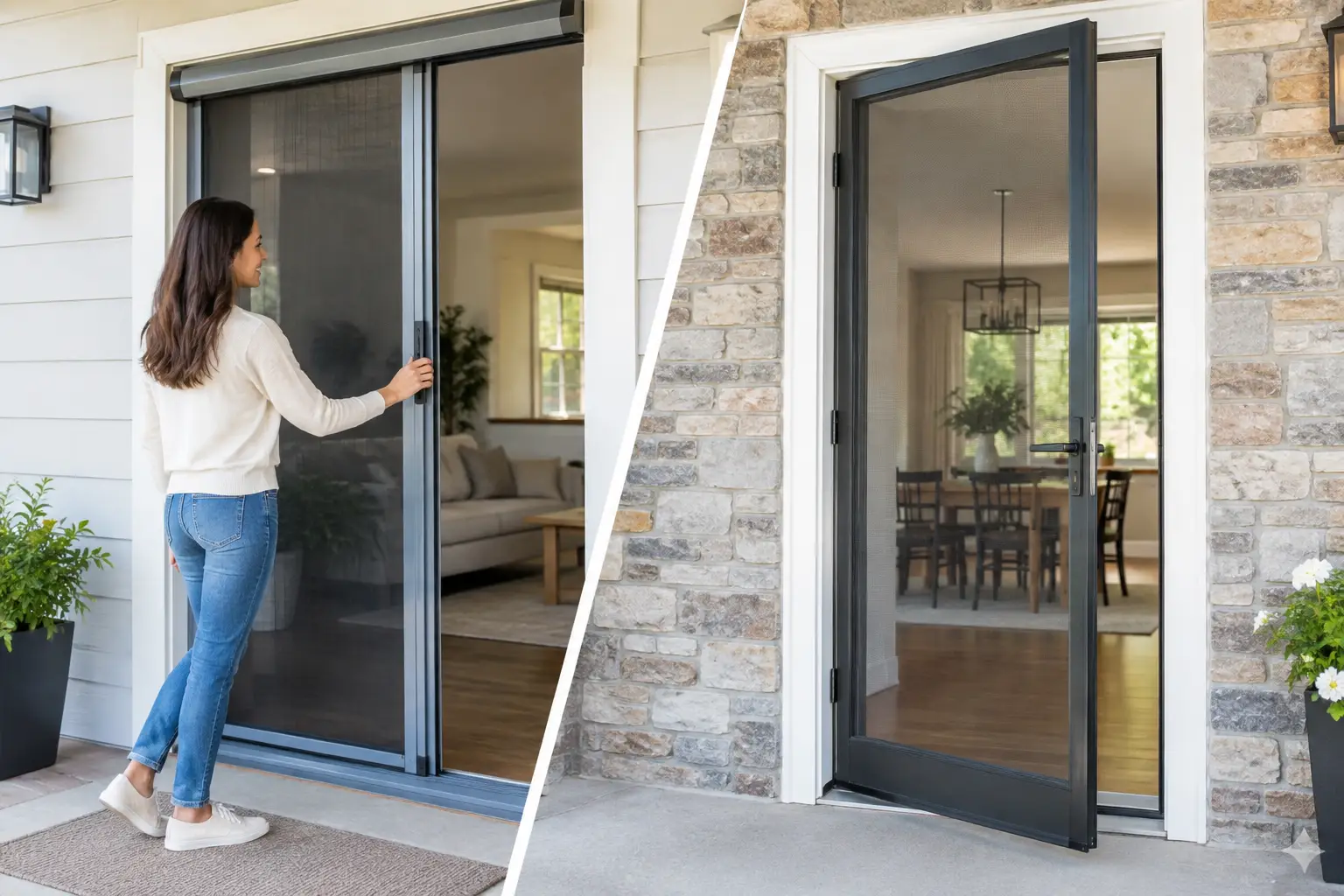 Retractable Versus Hinged Screen Doors Compared
