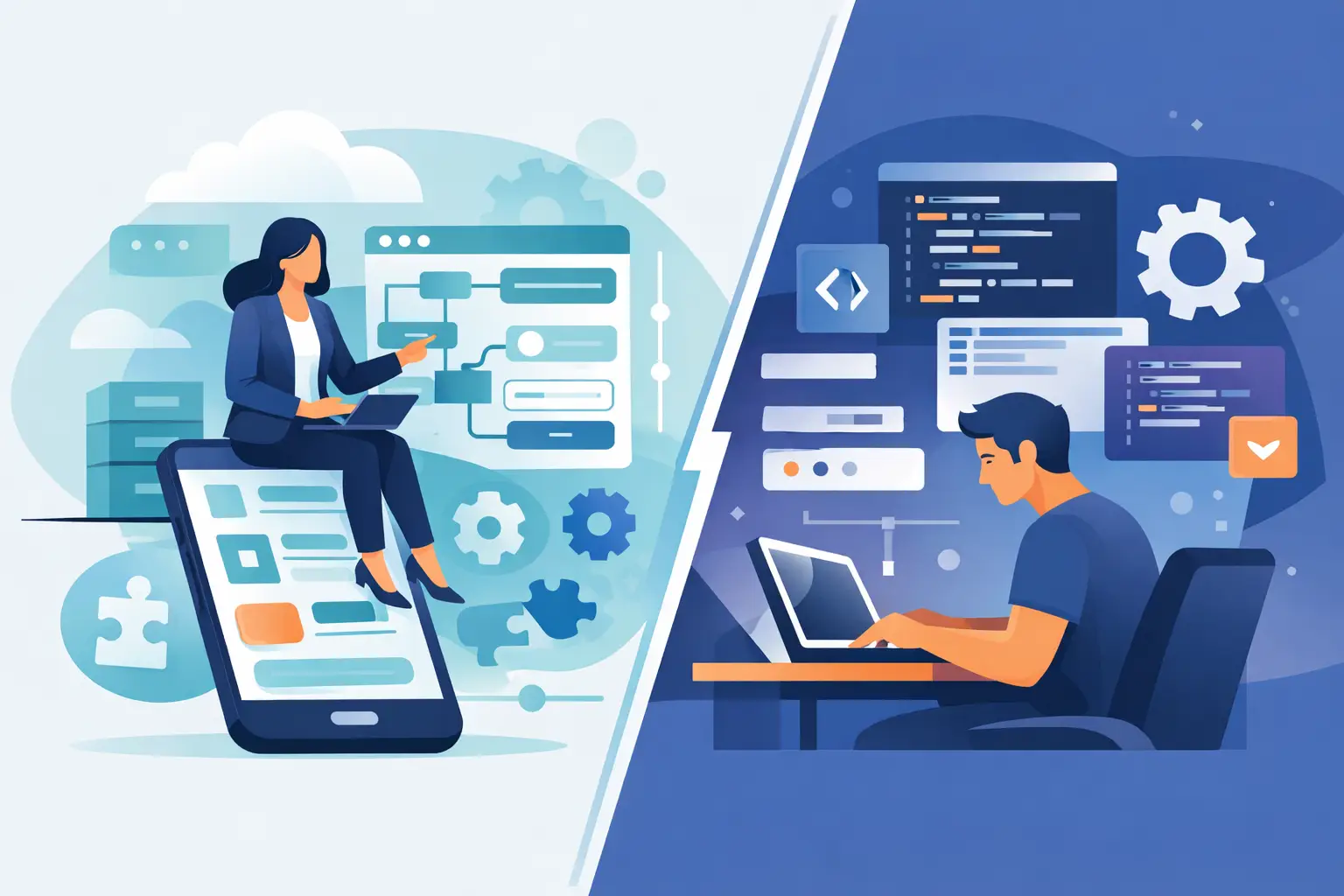 Low Code versus Individualentwicklung im Vergleich