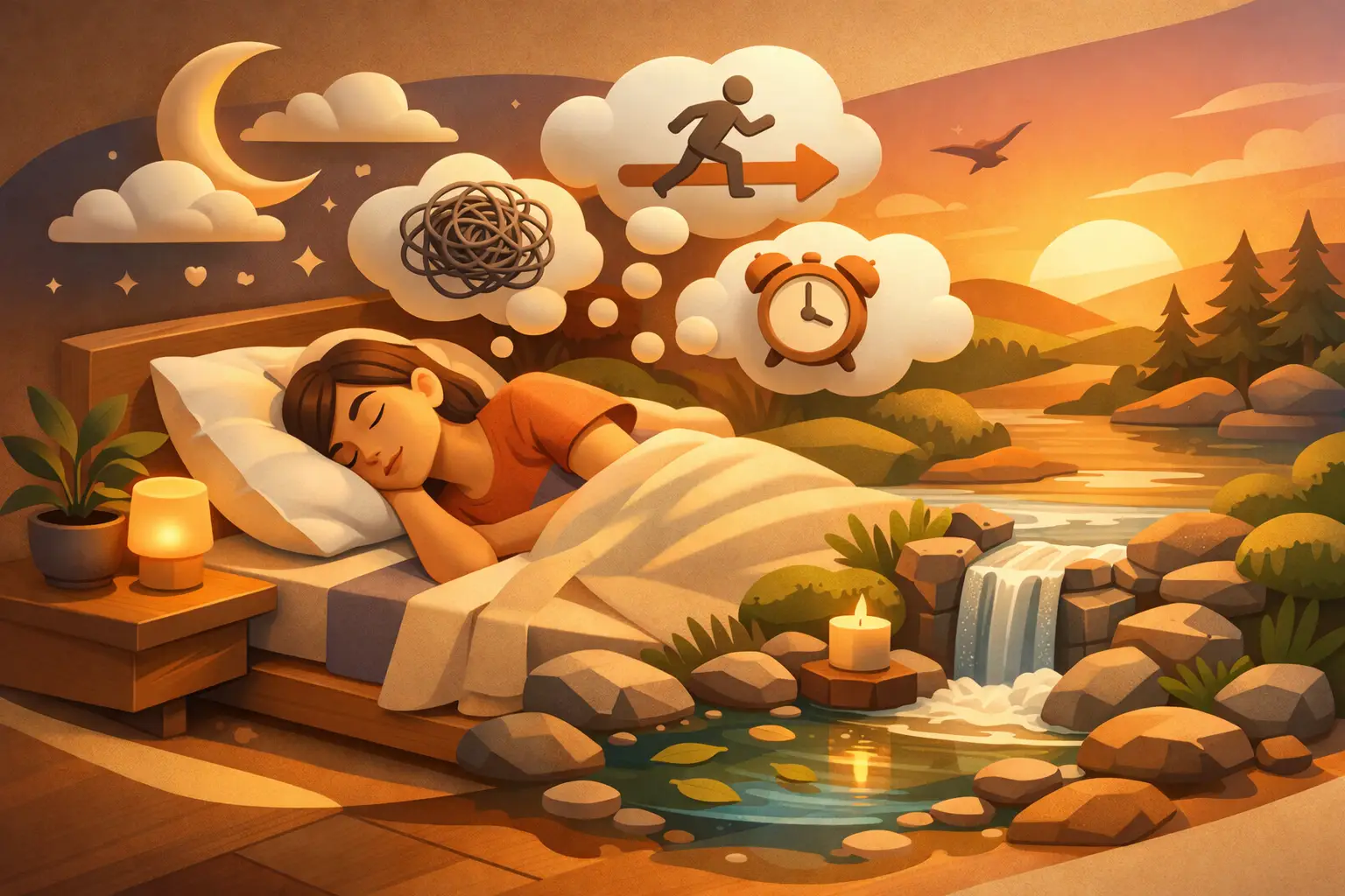 How to Calm Racing Thoughts When You Need Rest