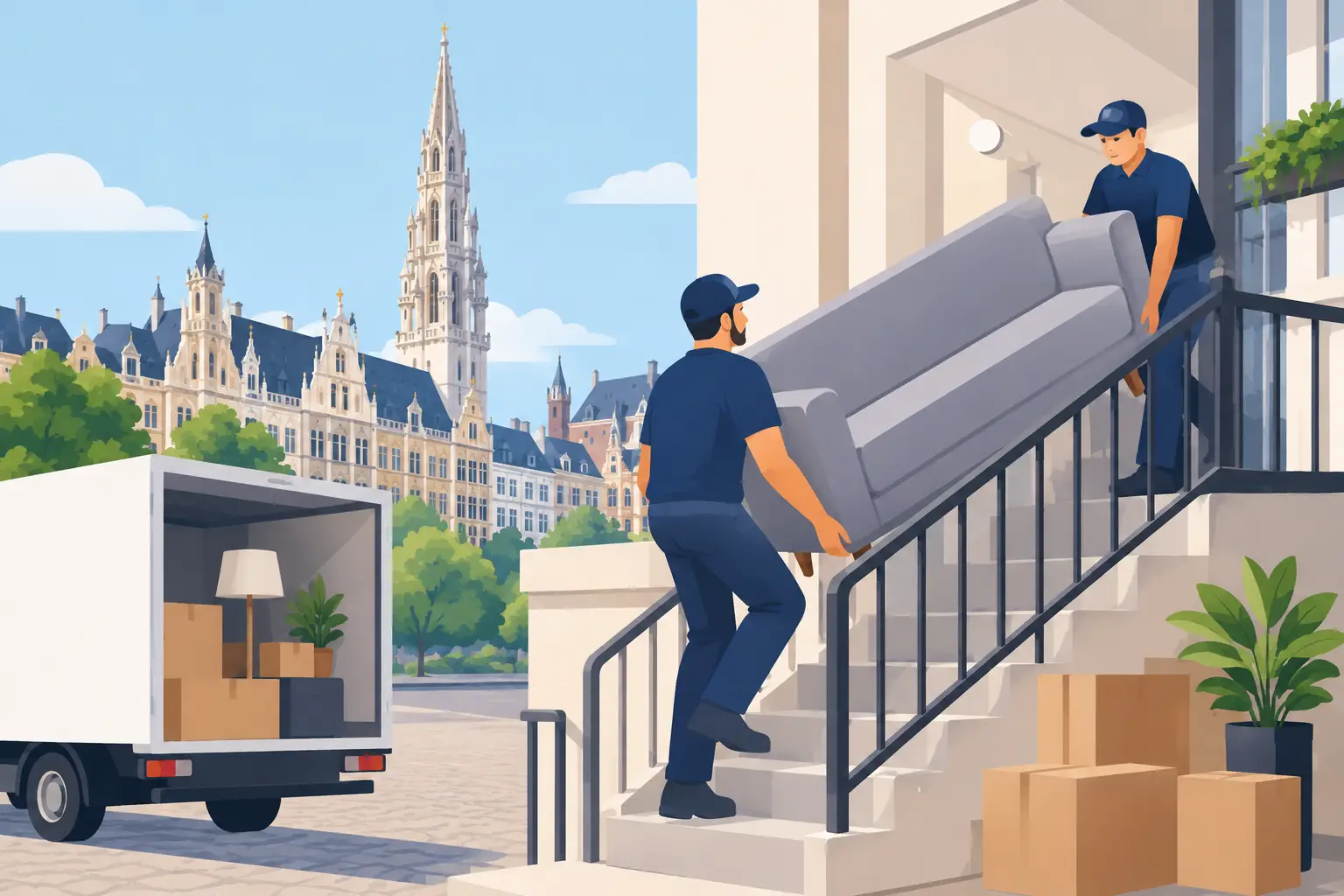 Comment déménager sans ascenseur à Bruxelles ?