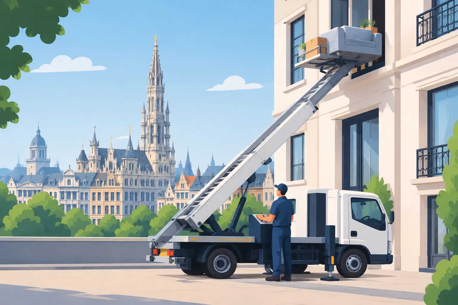 Location monte-meubles avec opérateur à Bruxelles