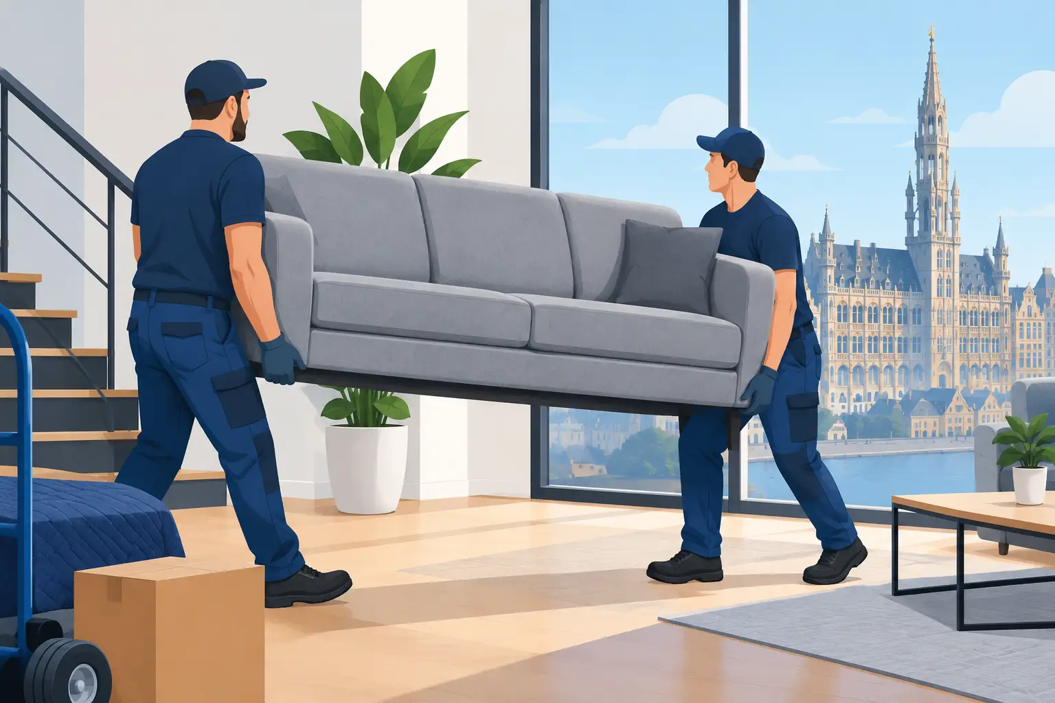 Manutention mobilier lourd à Bruxelles, sans risque