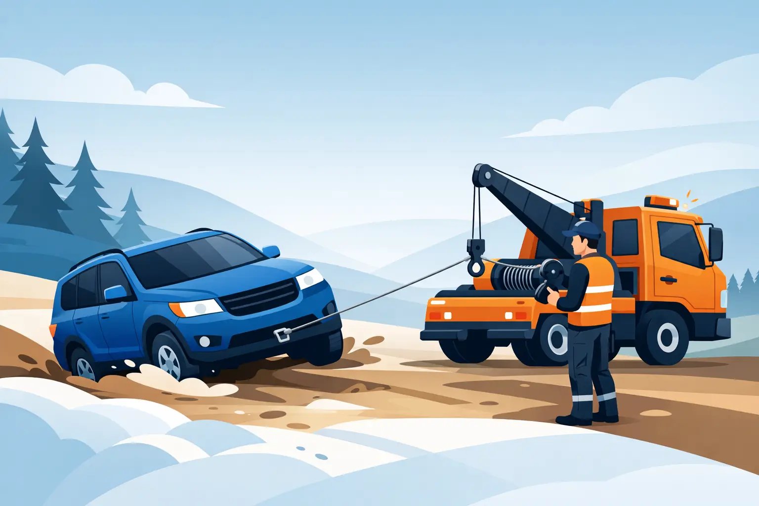 Car Winch Out Service When You’re Stuck