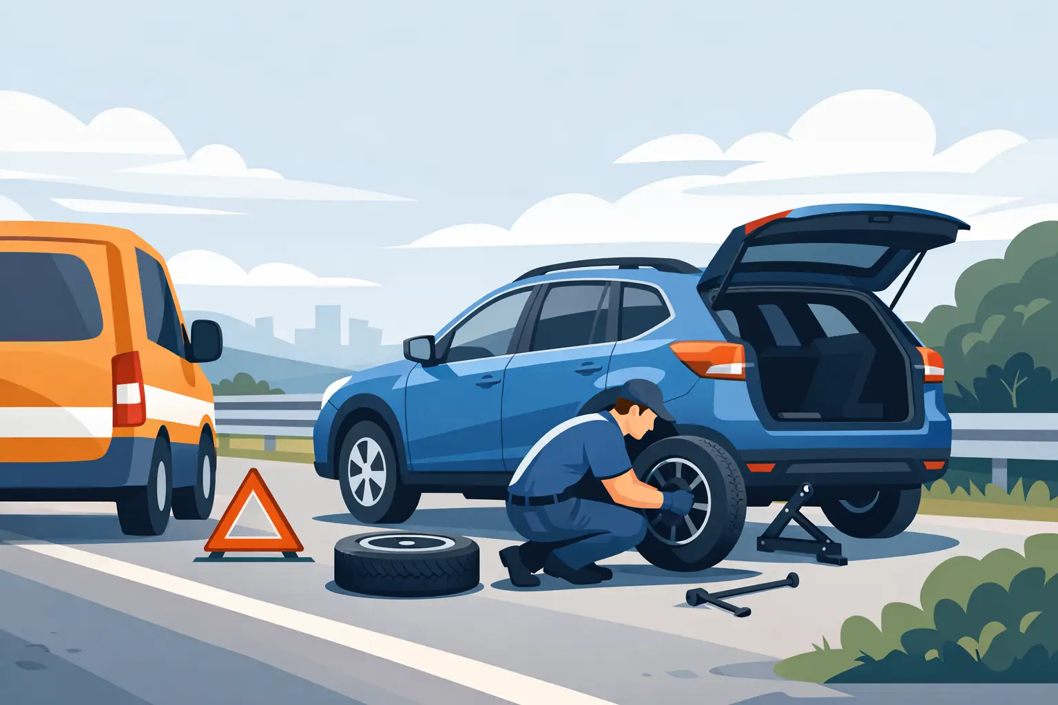 Spare Tire Change Service When You’re Stuck