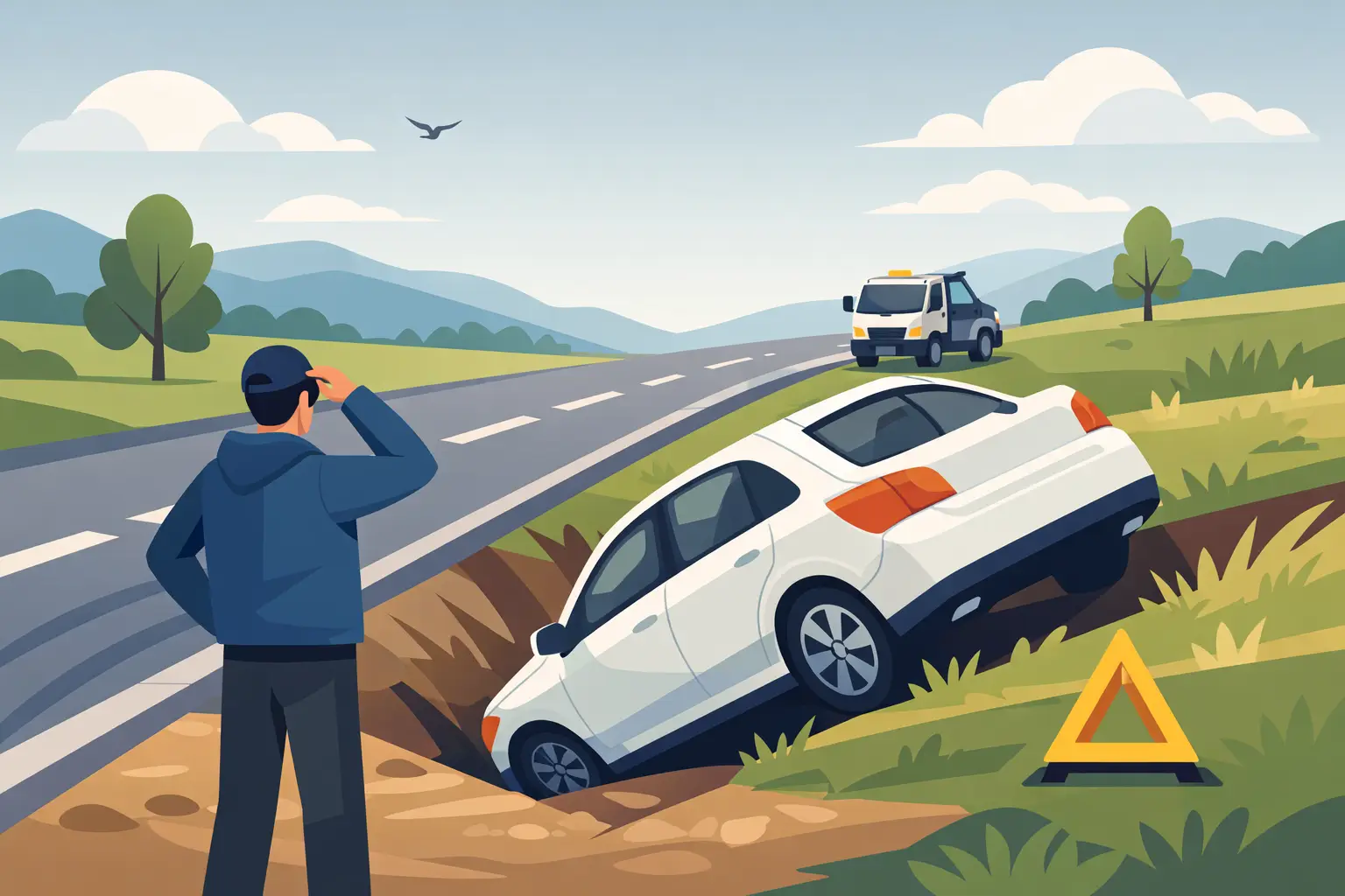 Car Stuck in Ditch Help: What to Do First