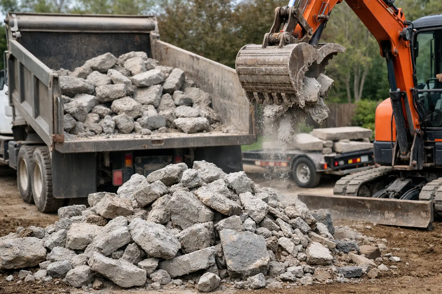 How to Dispose of Concrete From Patio Removal