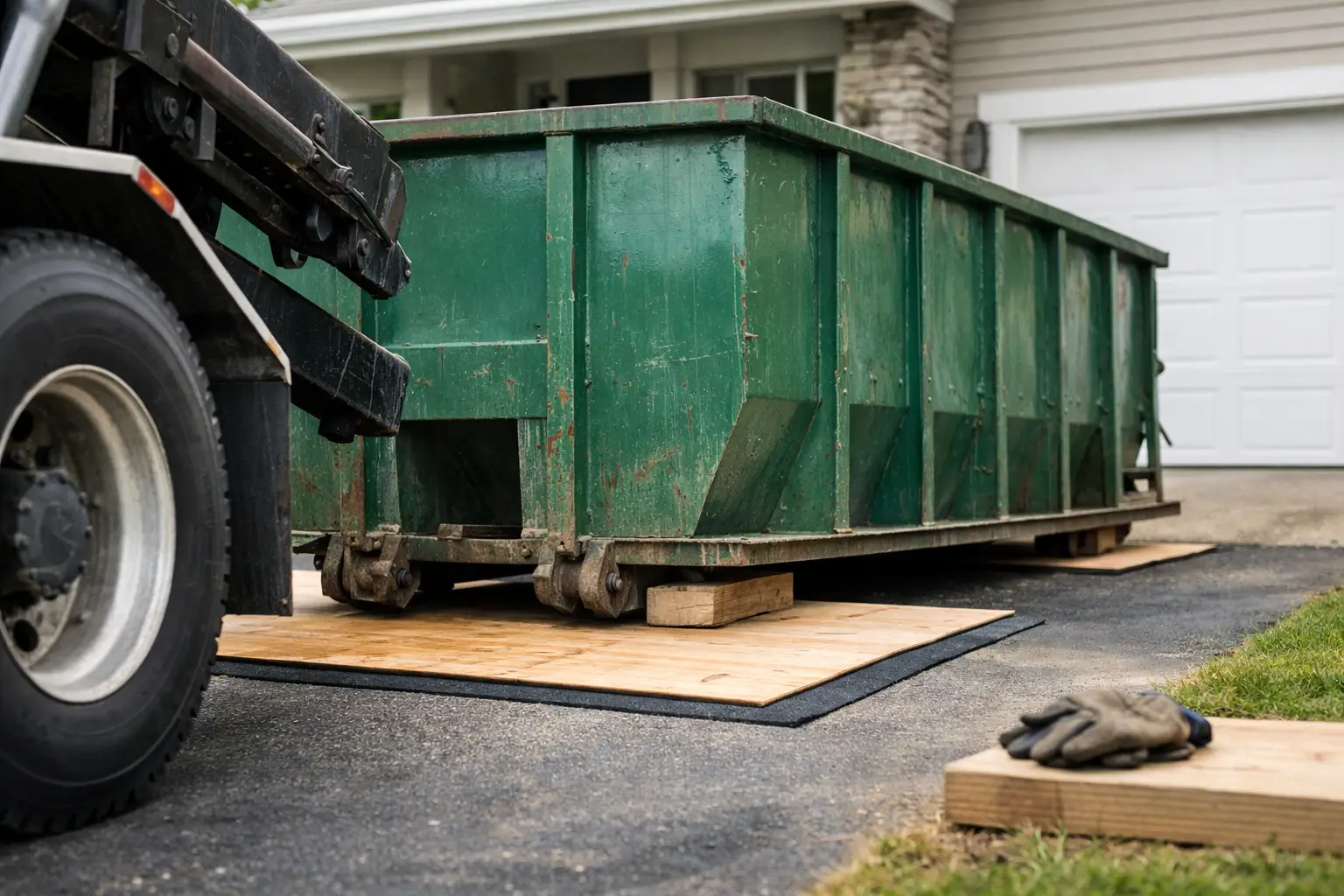 How to Protect Driveway From Dumpster Damage