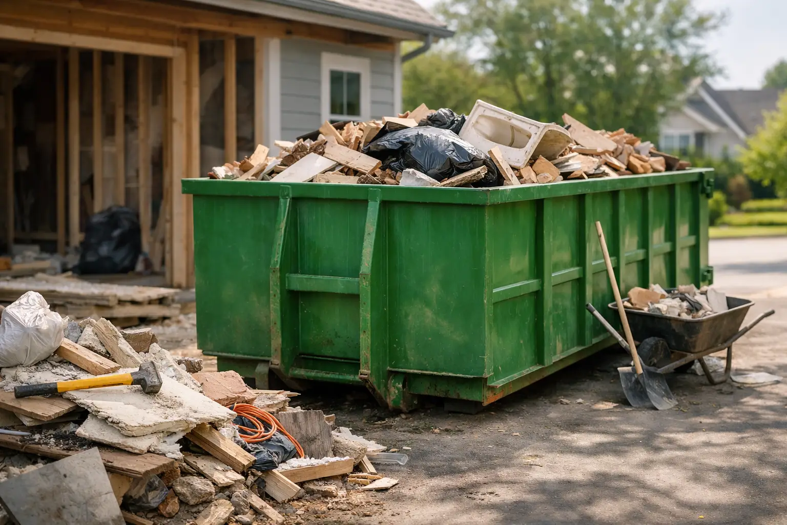 Mixed Waste Bin Rental for Renovation Cleanup