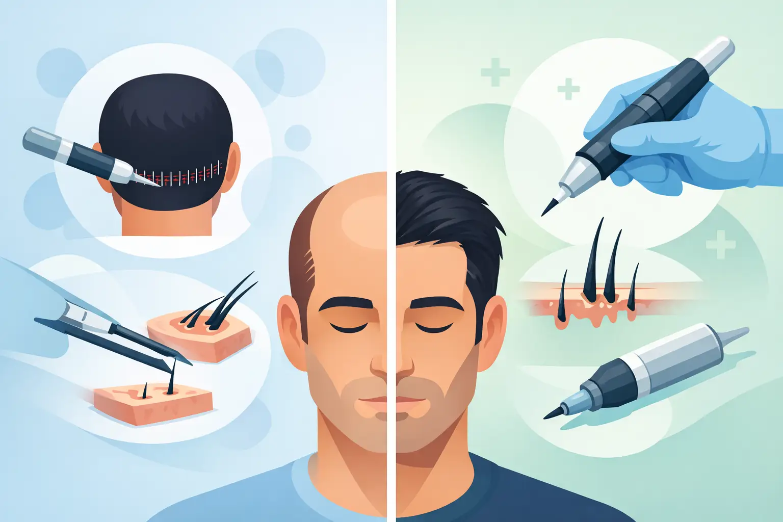 FUE vs DHI Hair Transplants for Natural Results