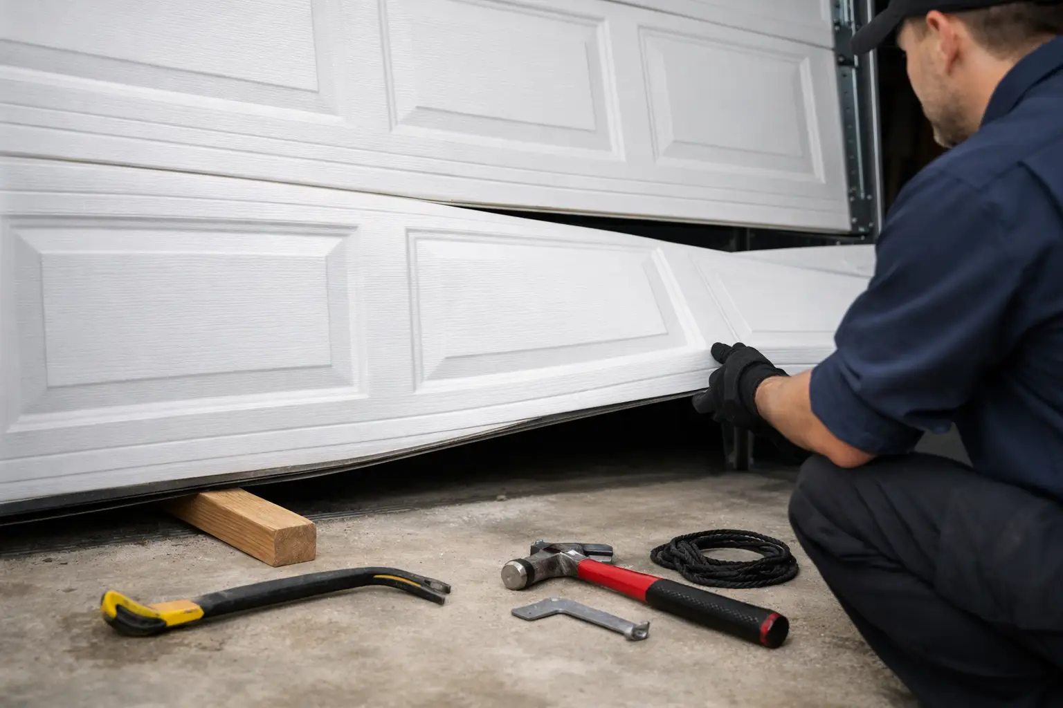 How to Secure a Broken Garage Door Safely