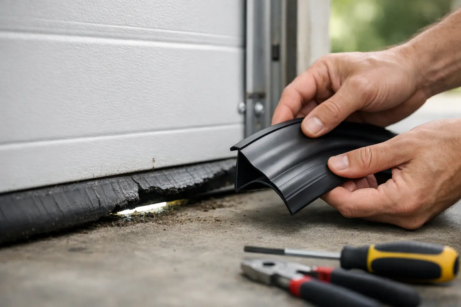 Garage Door Weather Seal Replacement Signs