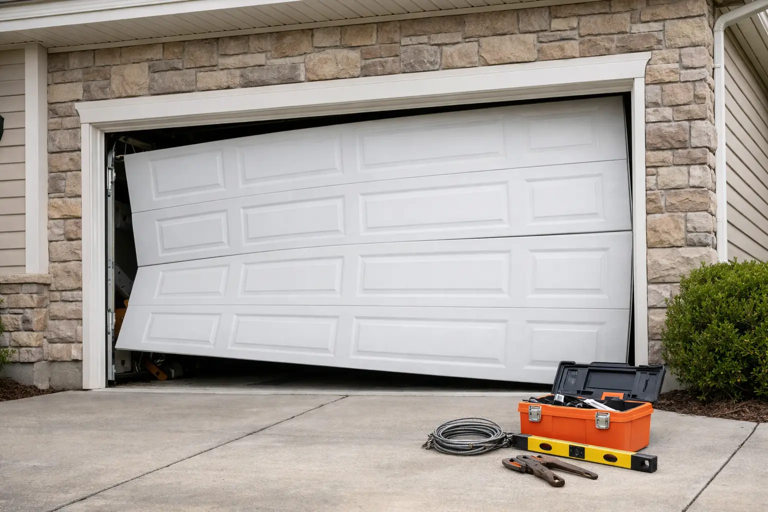 Why Is My Garage Door Crooked? Common Causes