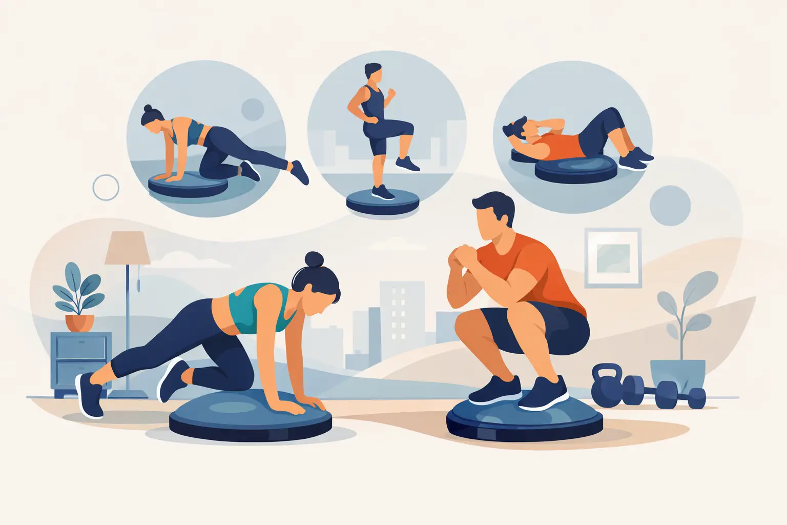 10 Best BOSU Exercises for Small Spaces