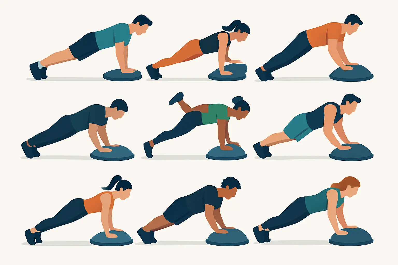 9 BOSU Ball Push Up Variations That Work