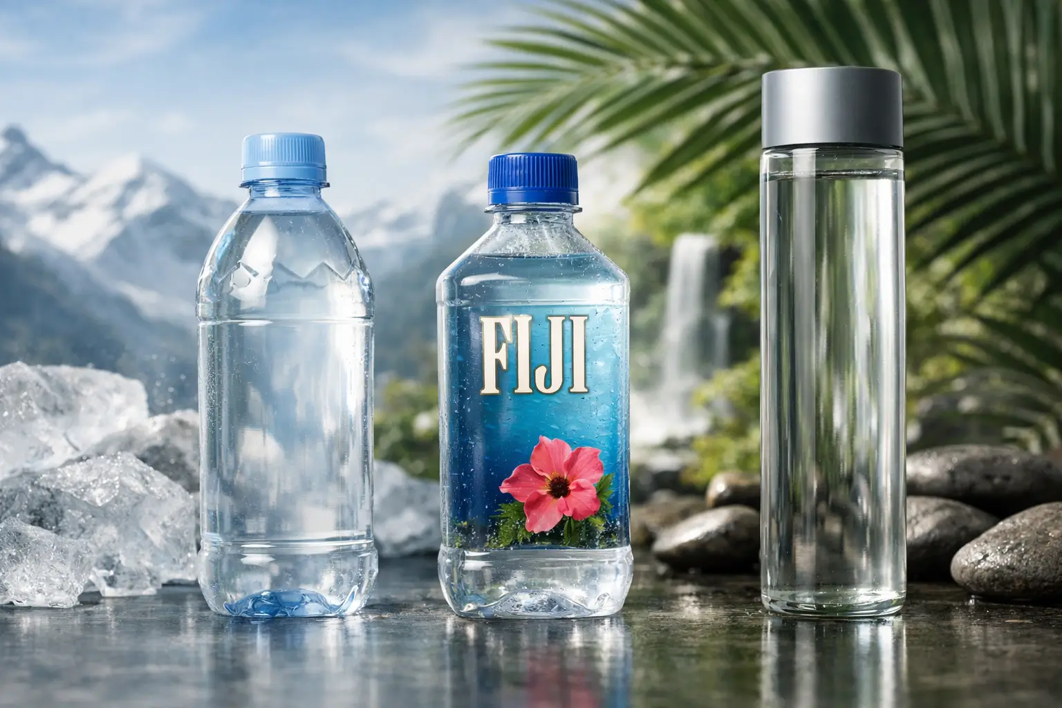 Evian vs Fiji vs Voss Mineral Comparison