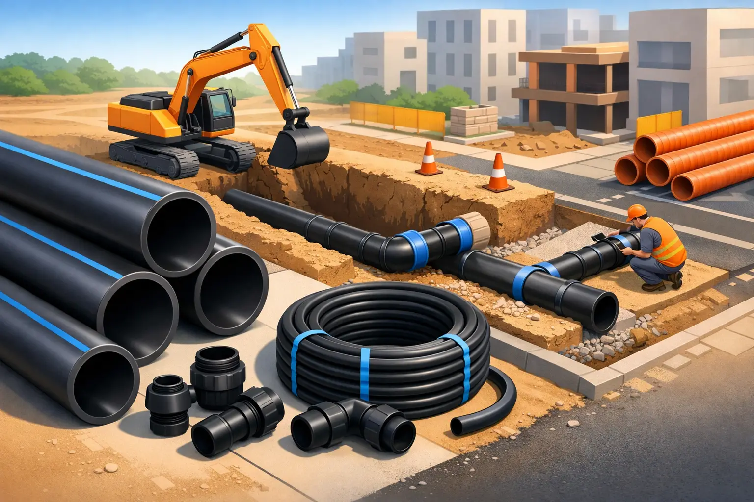 Tubos polietileno para obras: como escolher