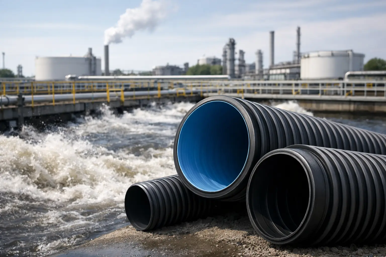Como especificar tubo PEAD para efluentes industriais