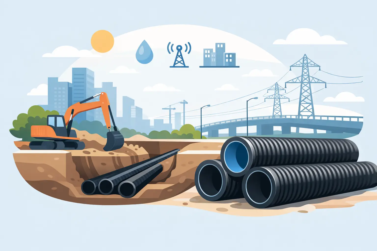 Eletroduto PEAD para infraestrutura: quando usar