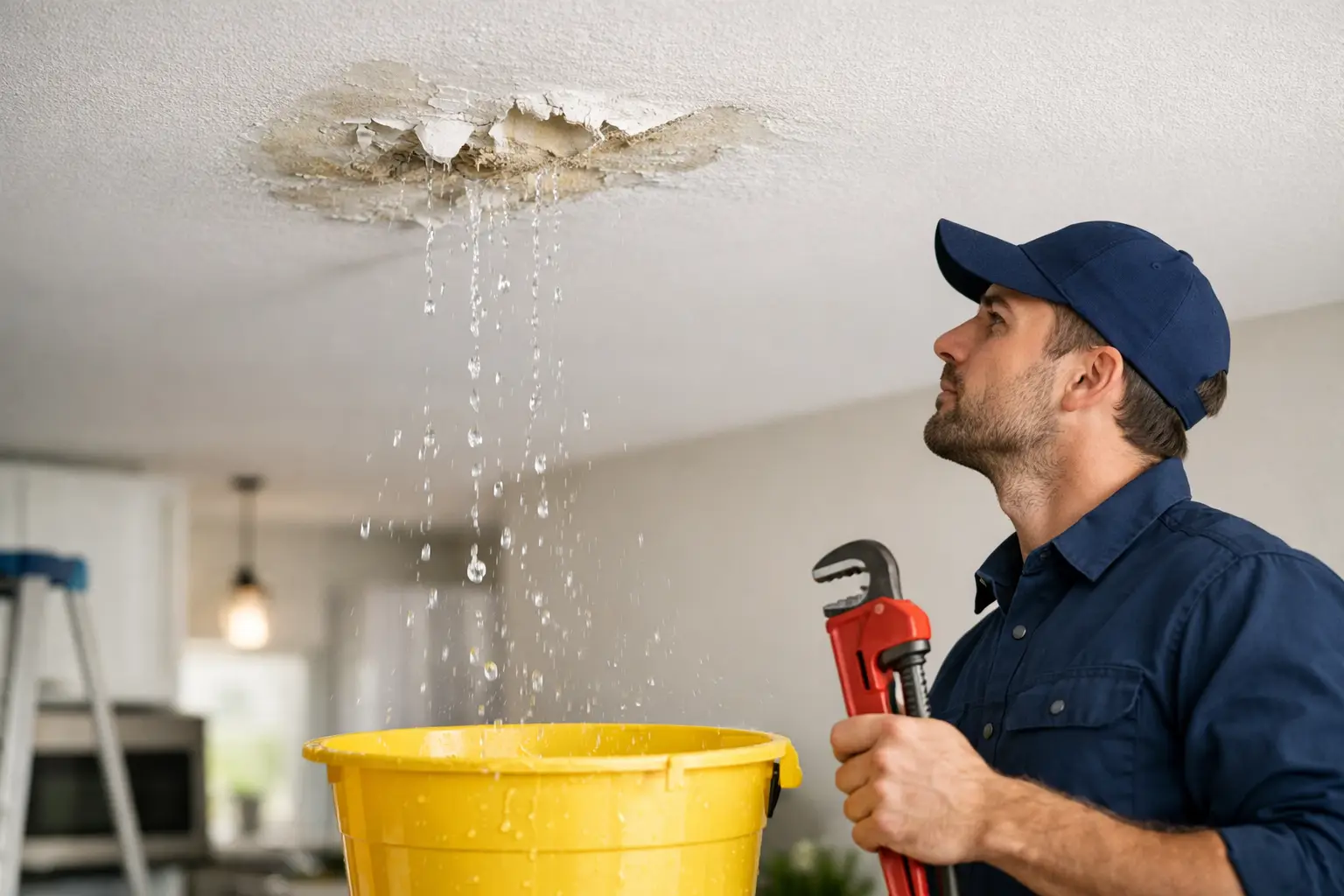 Ceiling Water Leak Plumber: Who to Call Fast