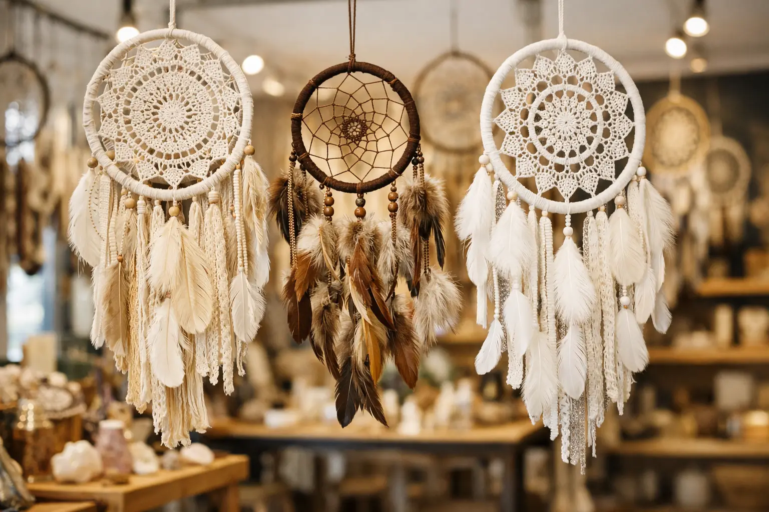 Mettre en avant des dreamcatchers en magasin
