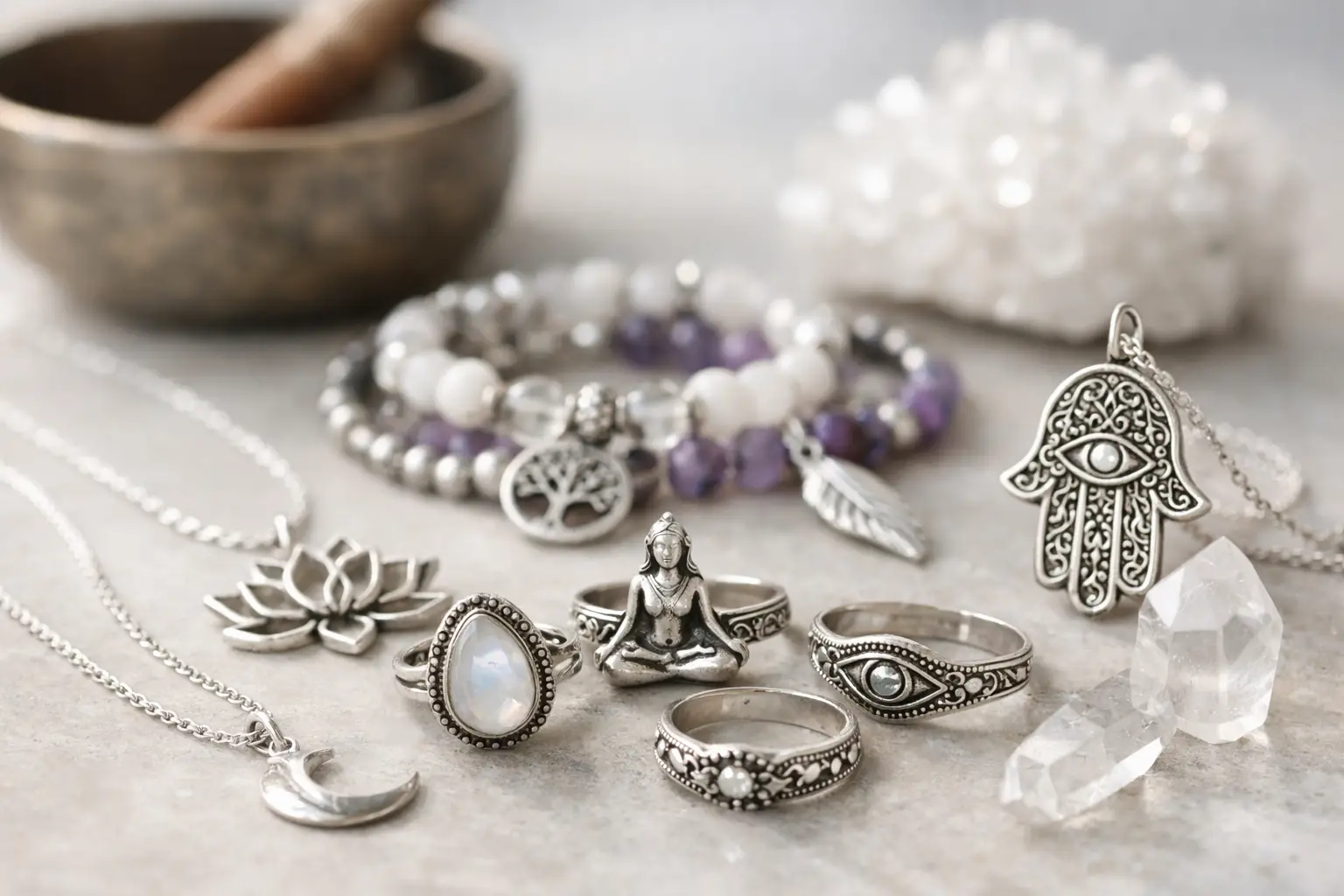 Guide assortiment bijoux argent spirituel en gros