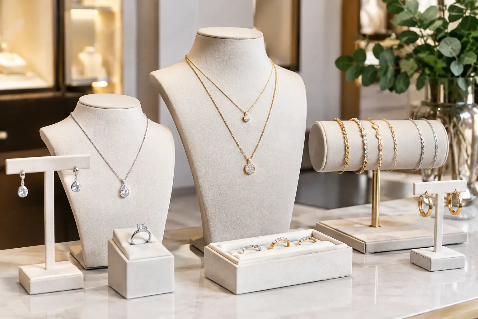 Meilleurs présentoirs bijoux professionnels en boutique