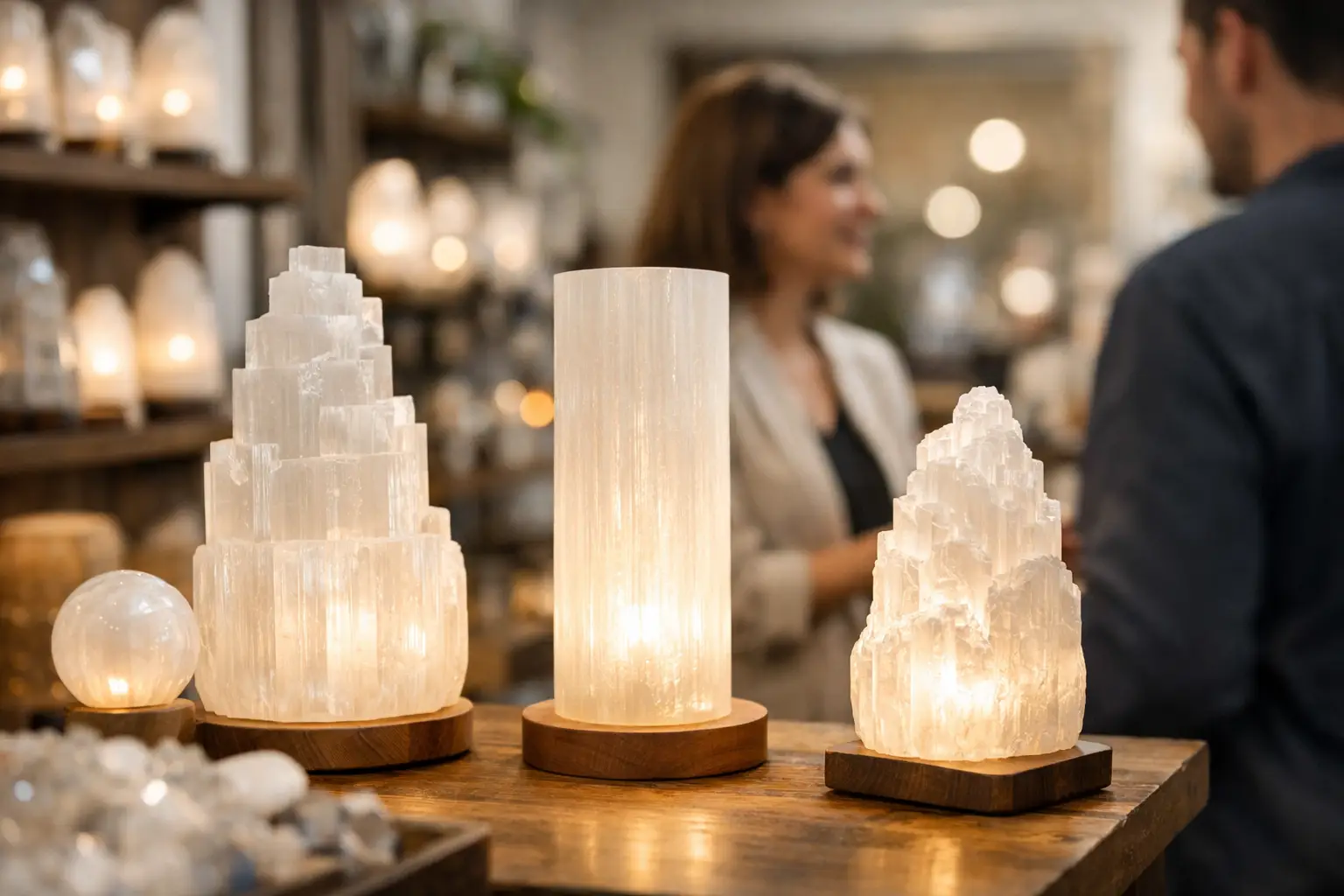 Comment vendre des lampes sélénite en magasin