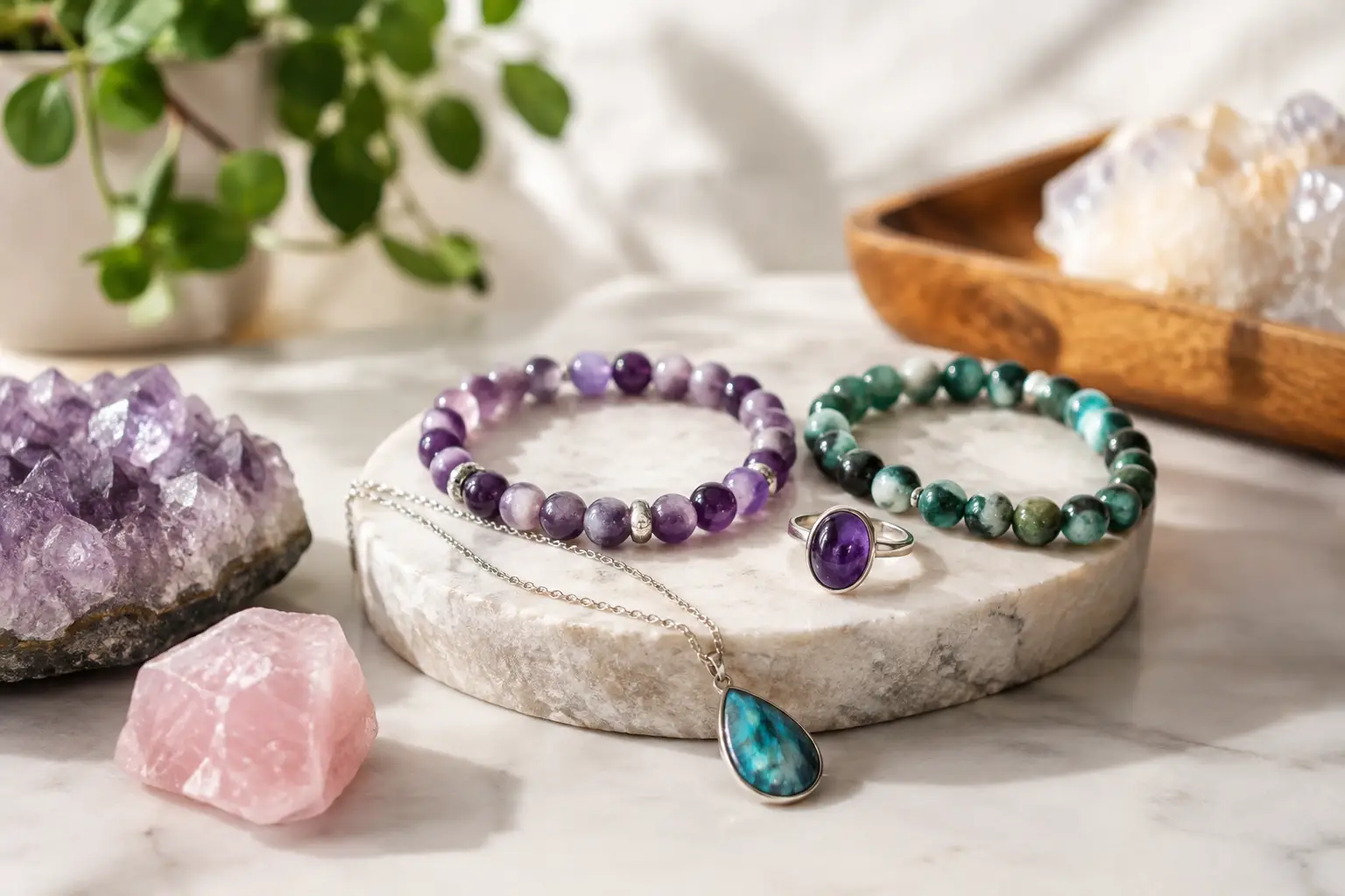 Bijoux minéraux pour une offre qui se vend