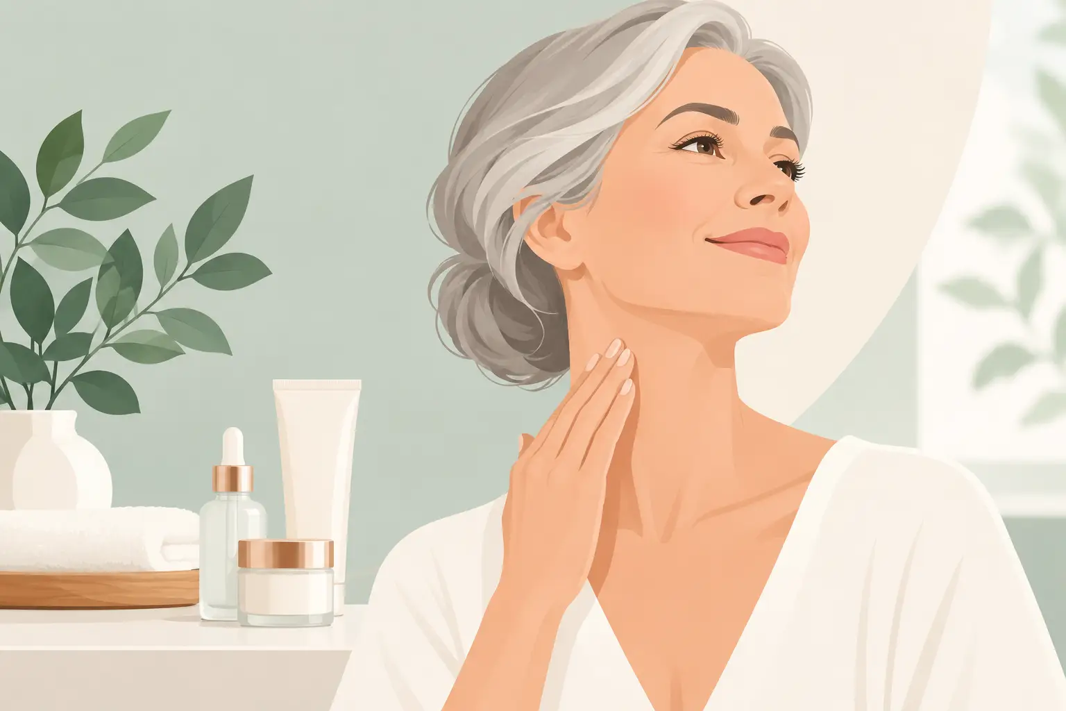 Skincare After Menopause for the Neck That Lasts
