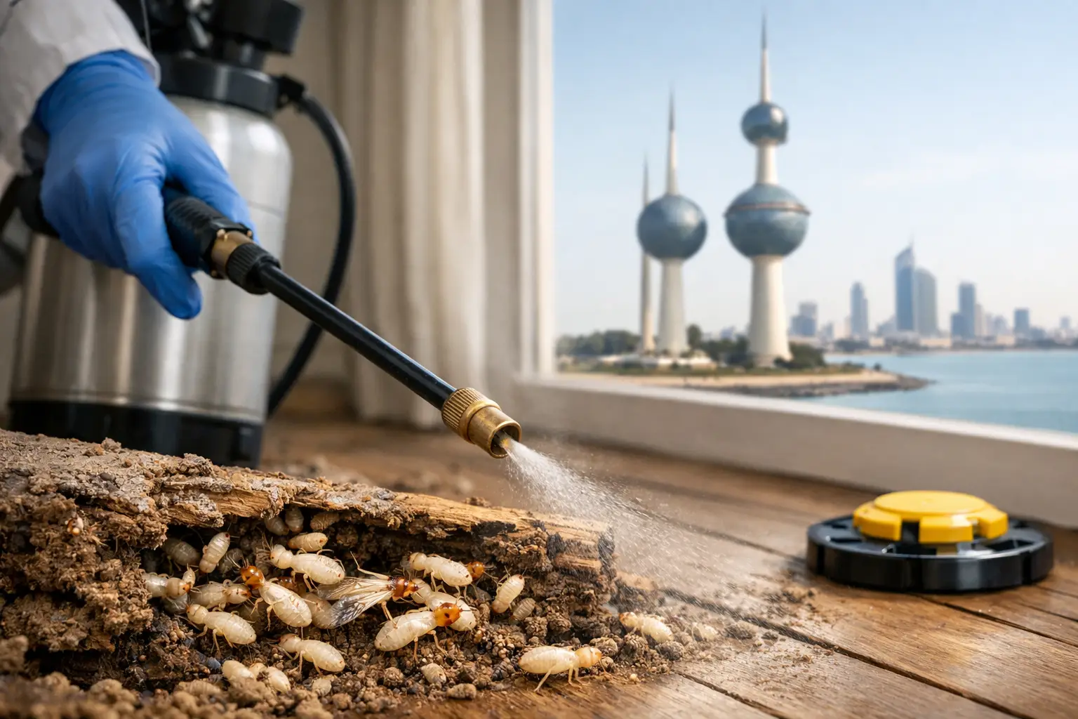 مكافحة النمل الأبيض الكويت بشكل مضمون