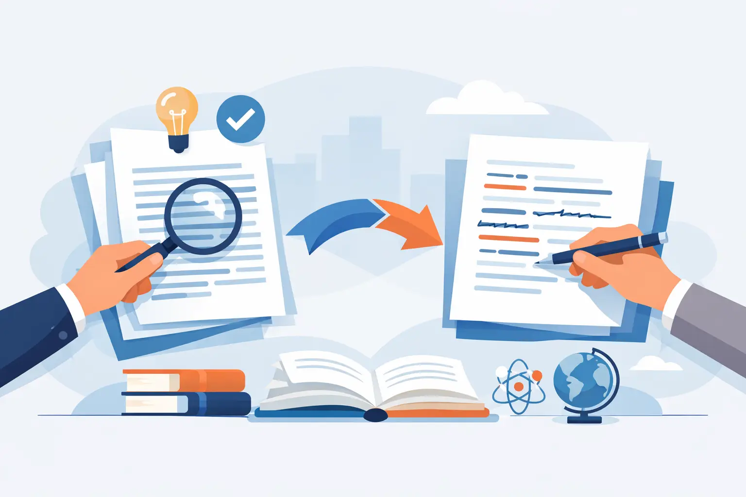 Rewrite Academic Text Without Changing Facts