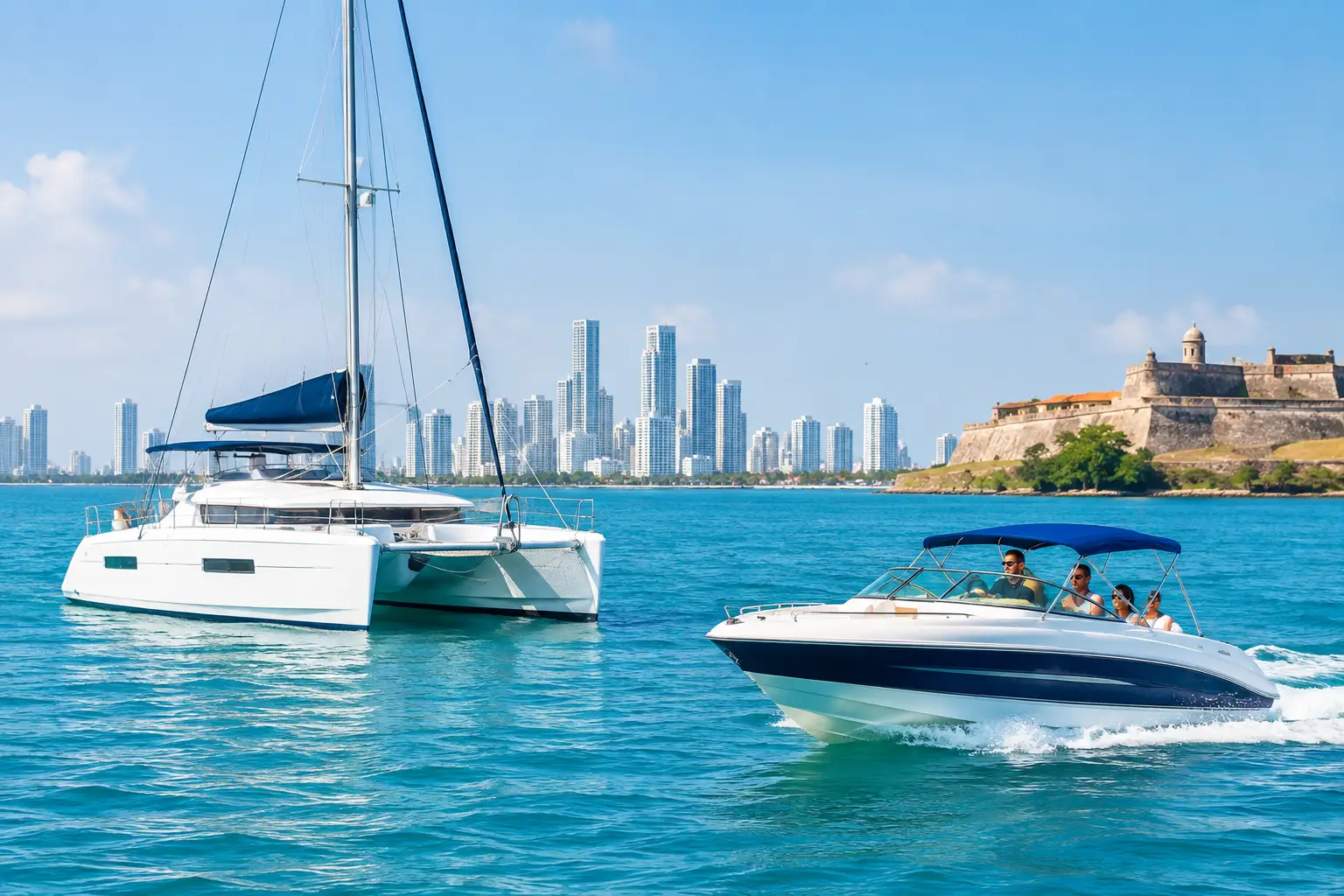 Cartagena Catamaran or Speedboat for Your Day