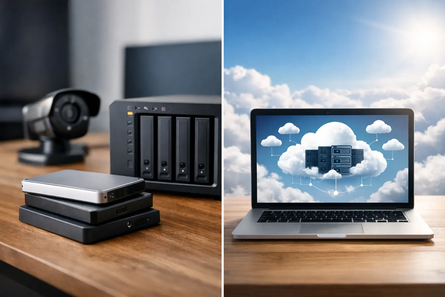 Grabación local versus nube: cuál conviene