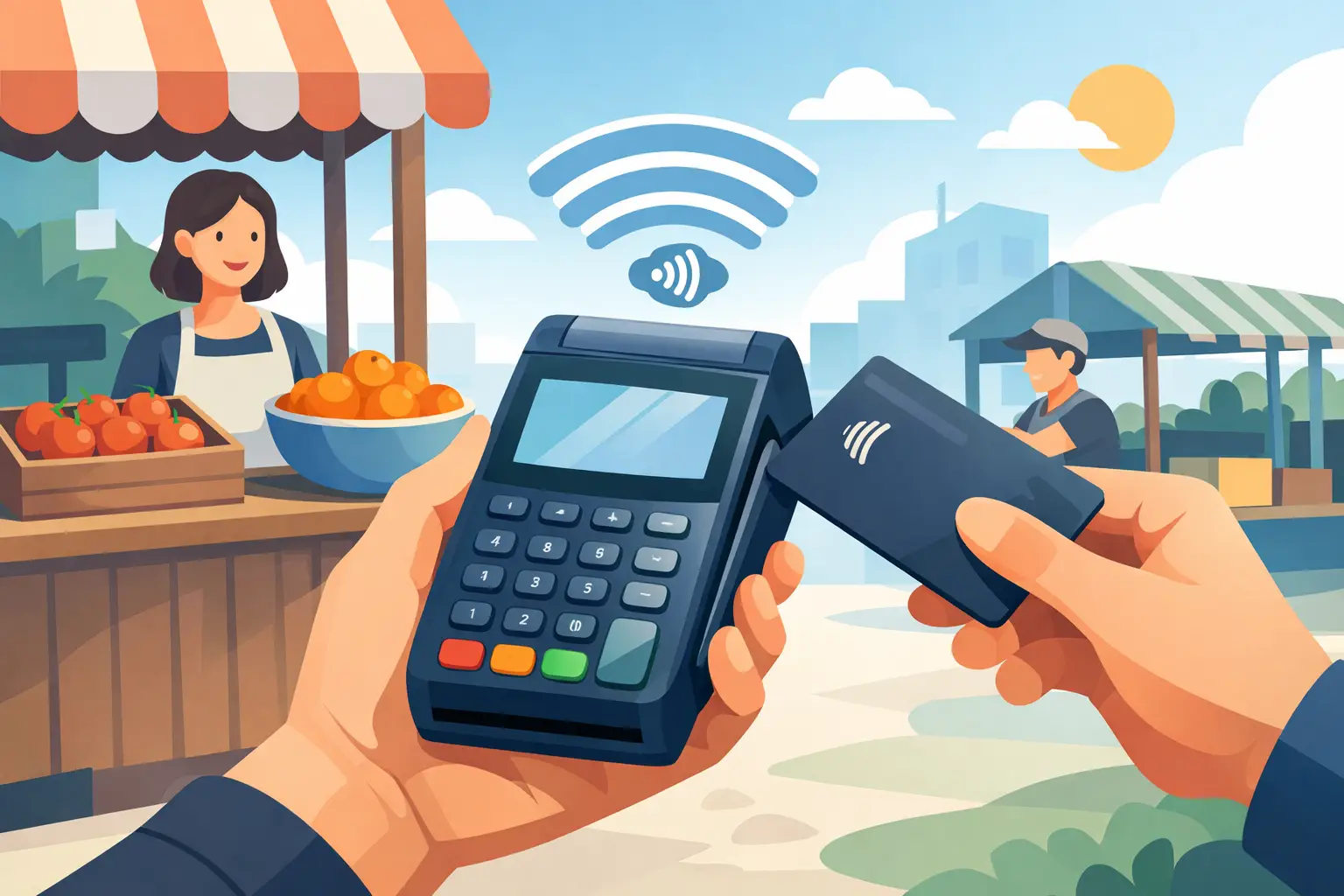 Wireless Card Machine for Market Stalls