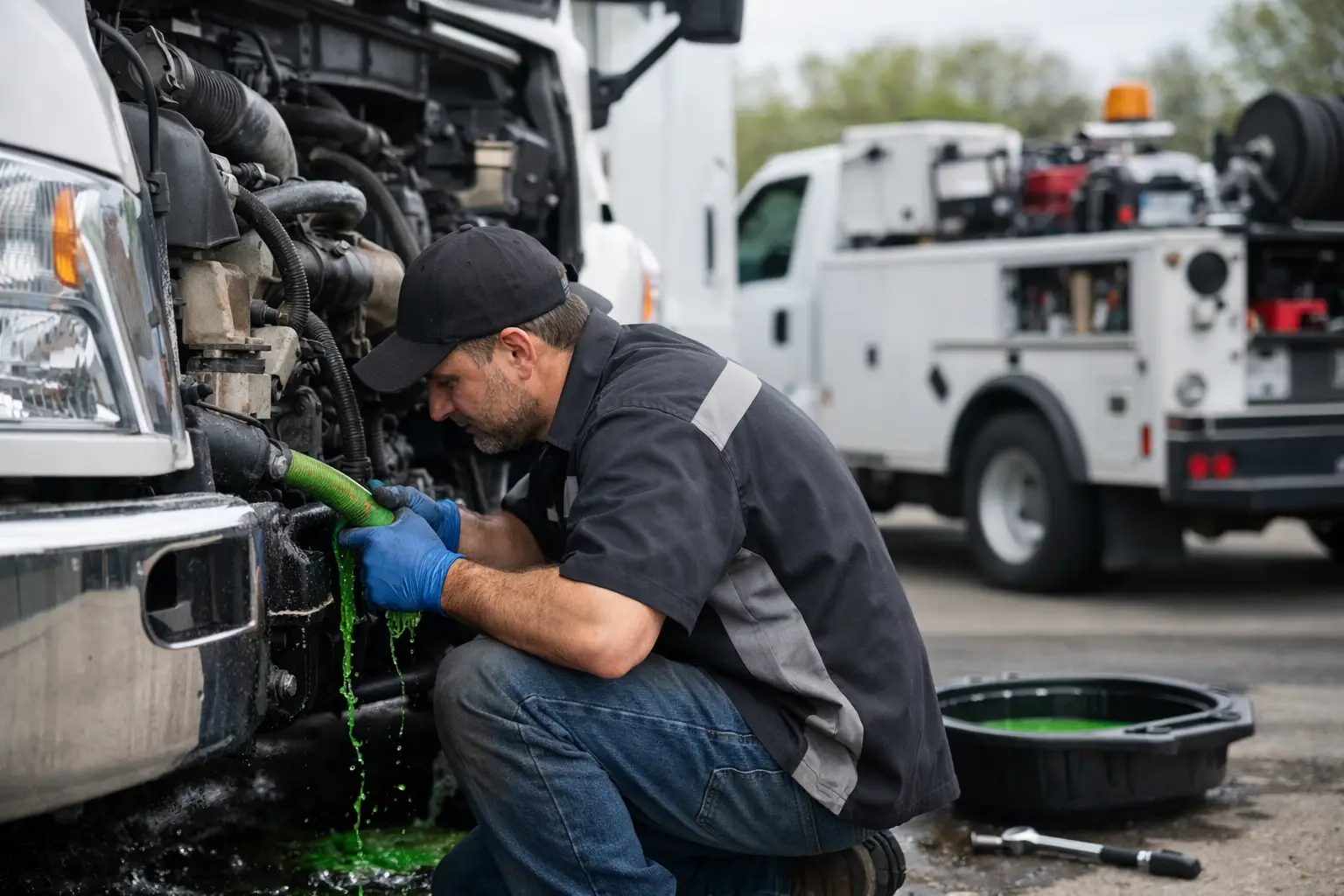 Commercial Truck Coolant Leak Repair Fast